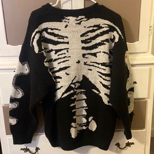 Black Skeleton Sweater